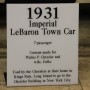52    31 Imperial Town Car Sign